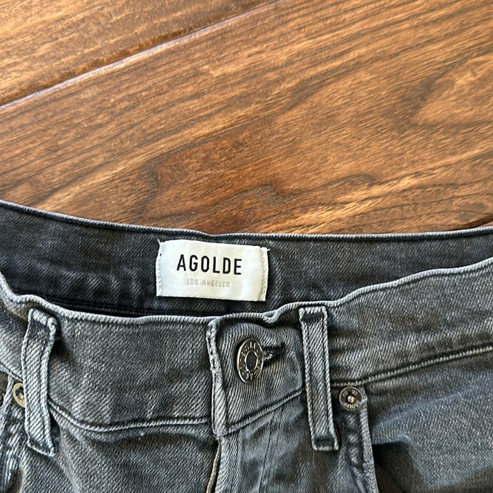 Agolde Riley black/gray jeans - Picture 2 of 7